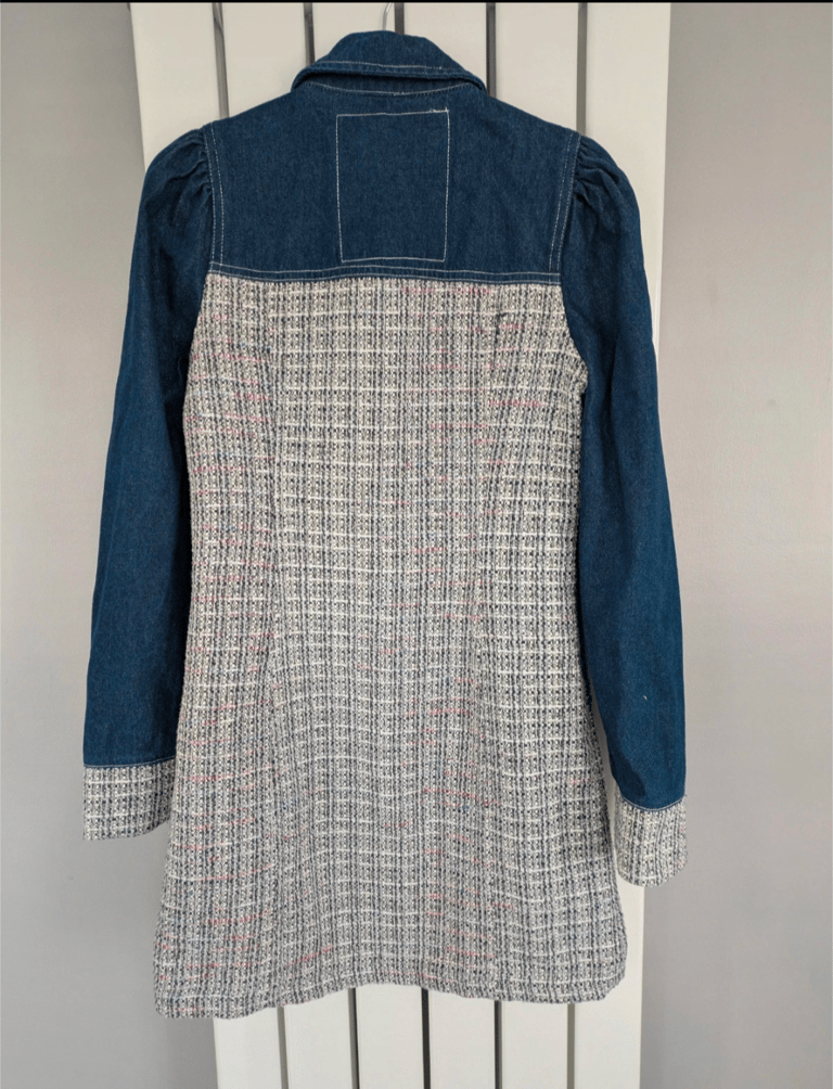 River Island denim and wool dress size XS 6
