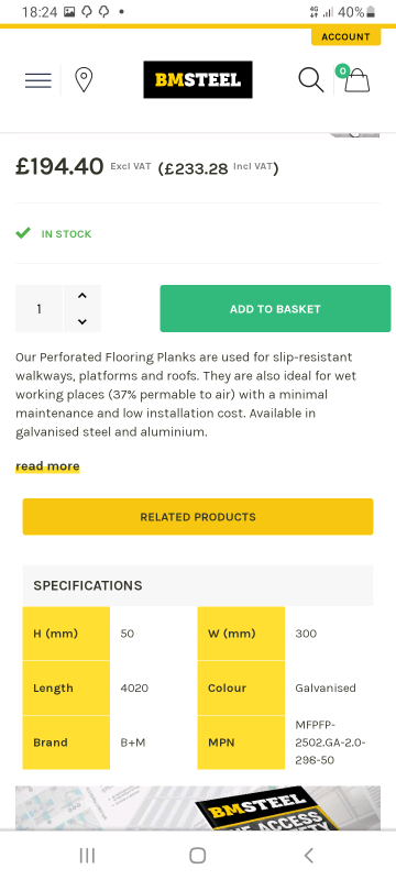Staging boards scaffold tread plate mesh anti steps planks trailer 