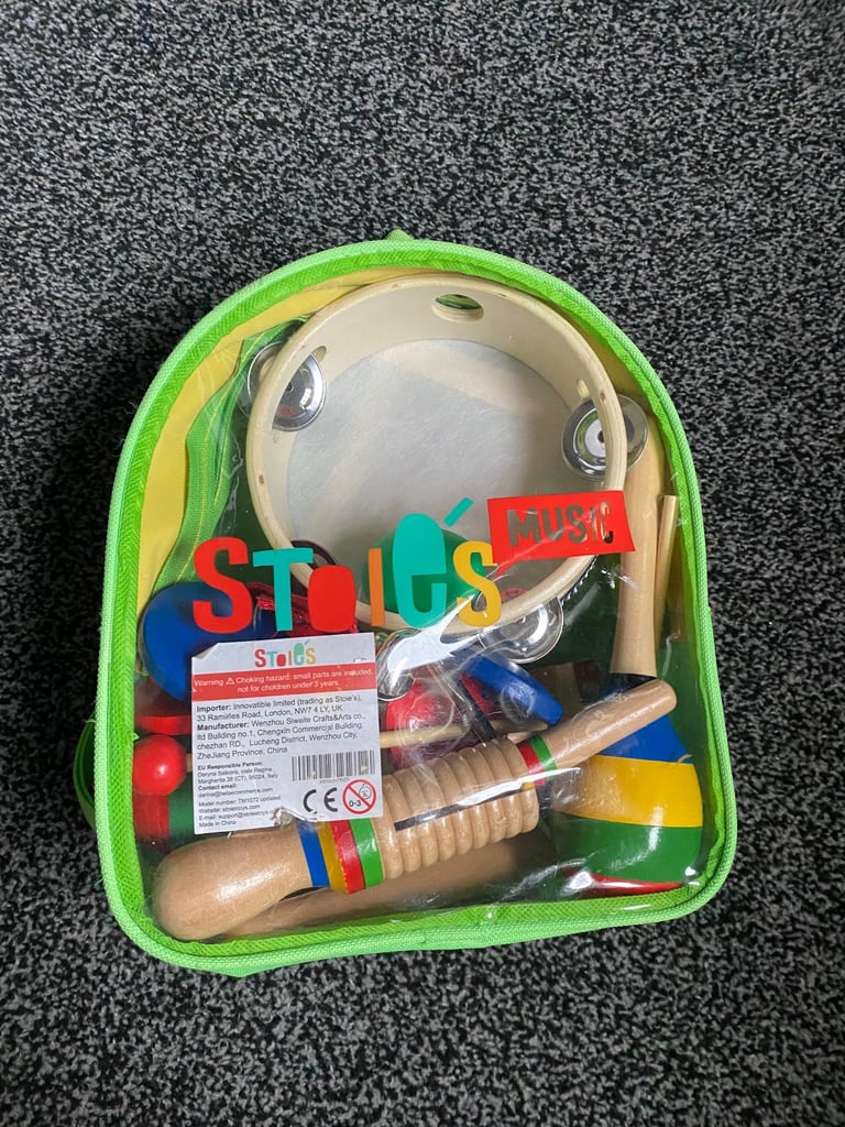 Wooden Musical Instruments in a bag 