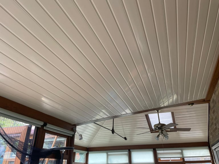 CONSERVATORY INSULATION Efficway install PVC PANELED CEILING Supplied & Fitted all incl.