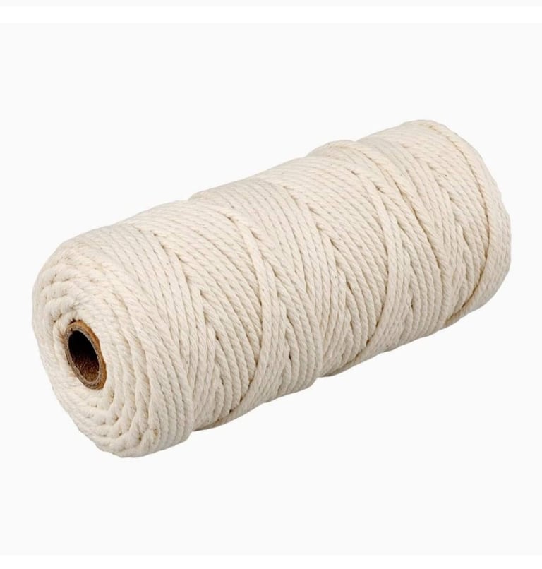2× Pack)  Macrame Rope,3mm x109 Yard Natural 