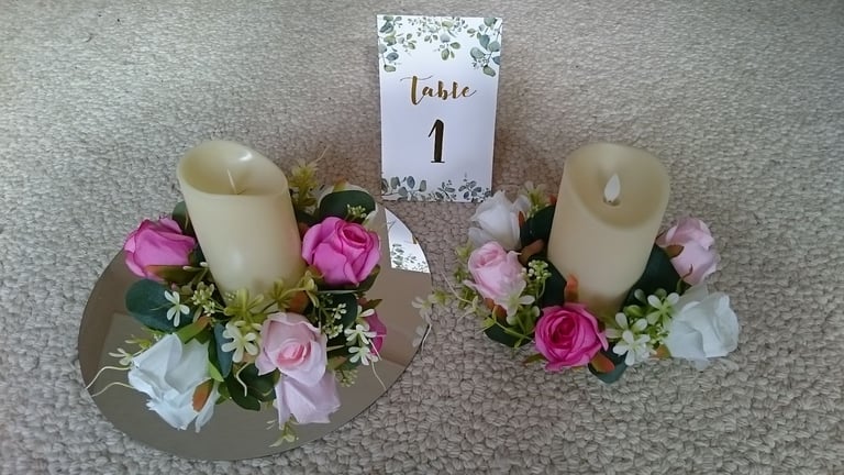 image for Wedding/celebration  centre piece and table numbers and card box