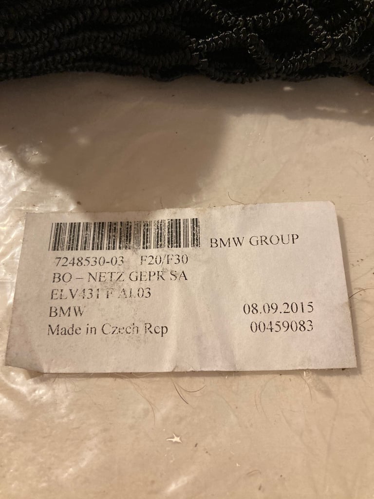 BMW 1 series Cargo Boot Net