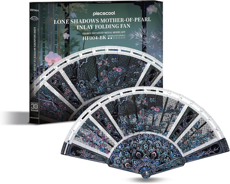 image for new in packaging - Piececool Metal 3D Puzzle Folding Fan