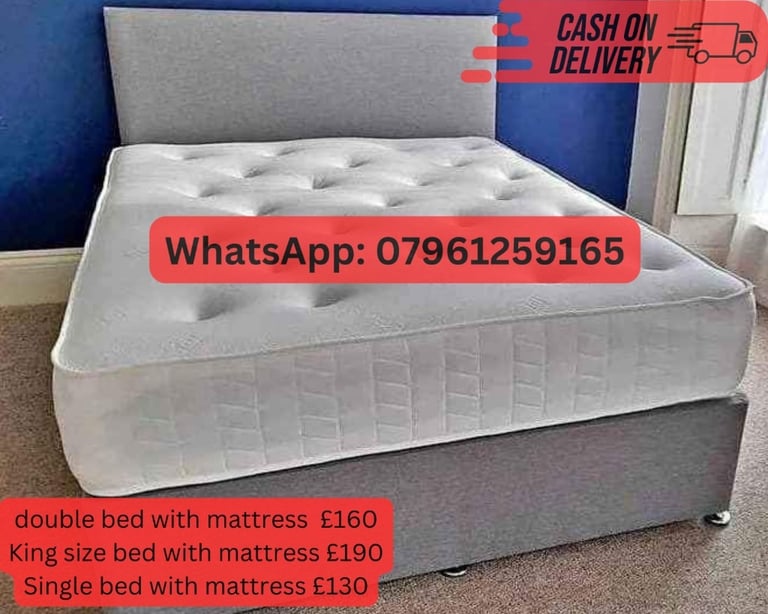 Double single bed frame with Mattress in North London, London Gumtree