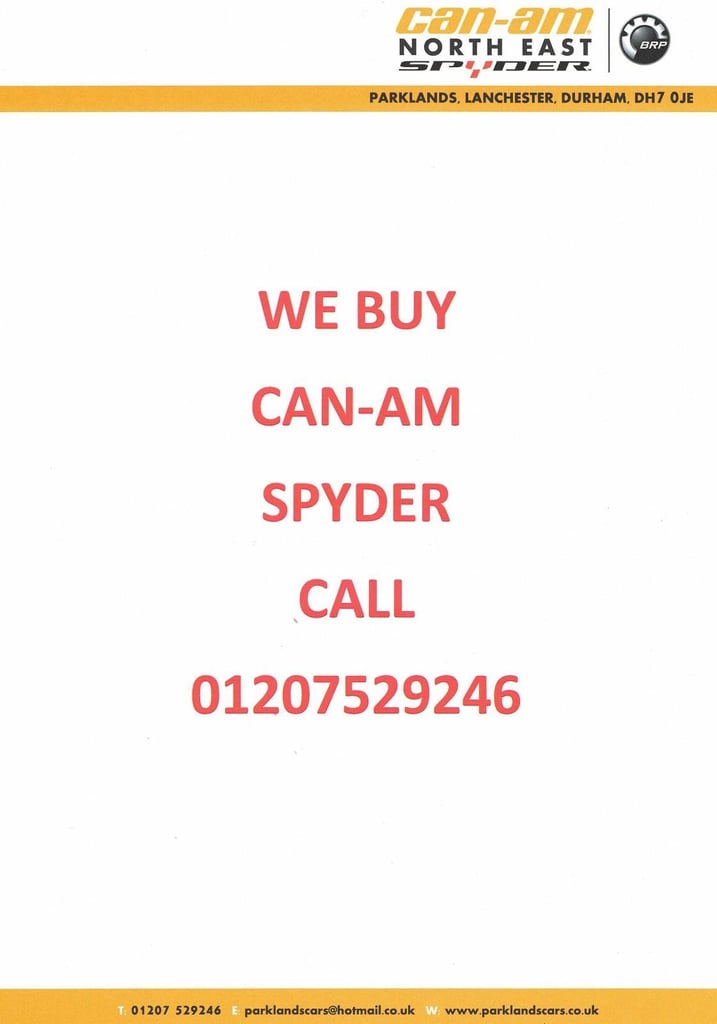 image for Can-Am Spyder Roadster RYKER RT ST RS RSS GS F3S F3 F3T F3  ANY AGE ANY MILES