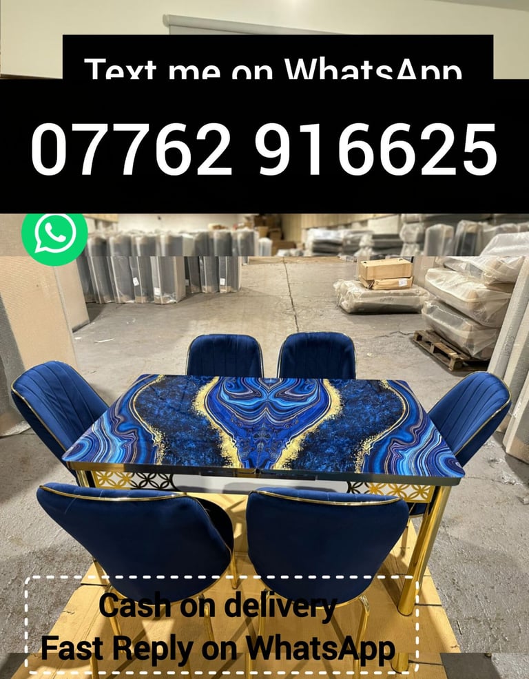 image for Dining Table with 4 chairs and 6 chairs.