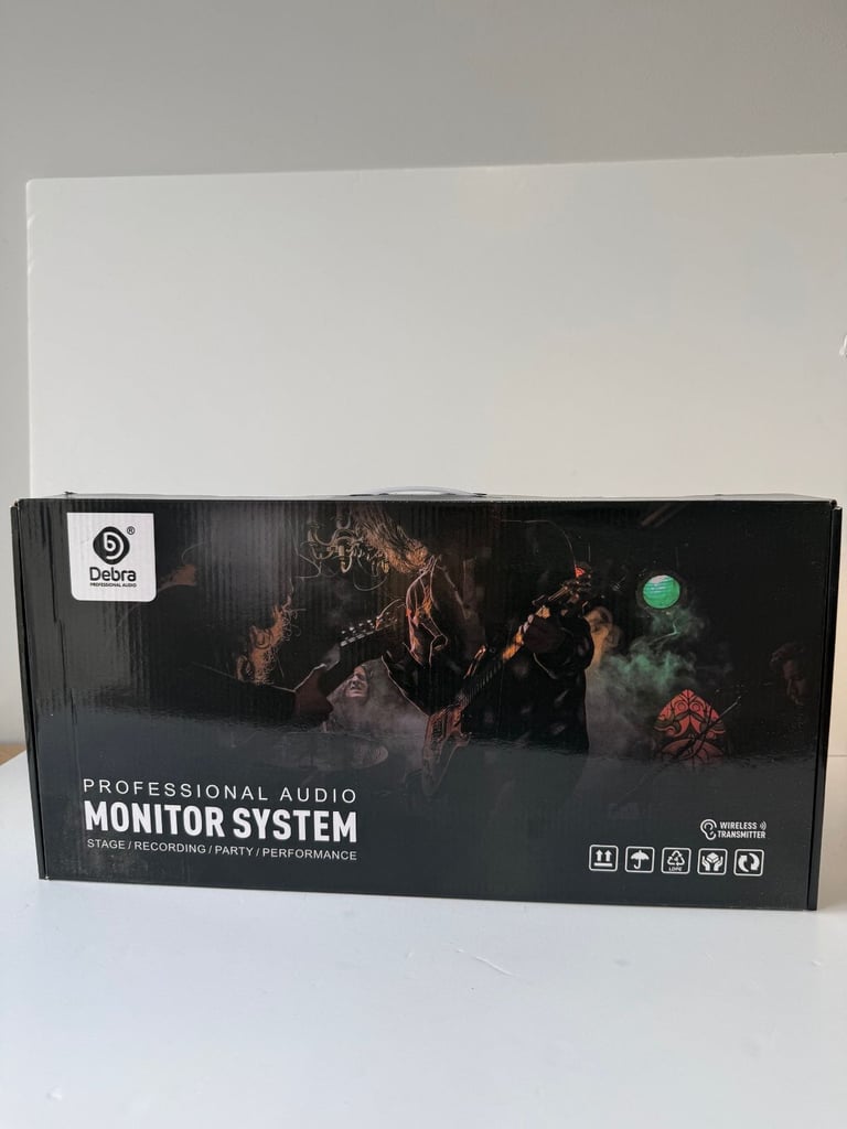 image for In Ear Monitor System With Transmitter and 4 Receivers-Dual Channel