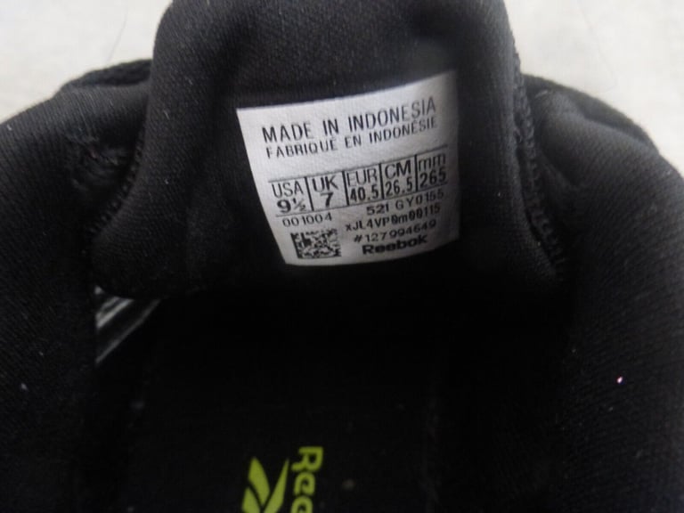 Reebok Trainers Ortholite and Arch Support size UK 7 IN BLACK COMFORT FOOTBED