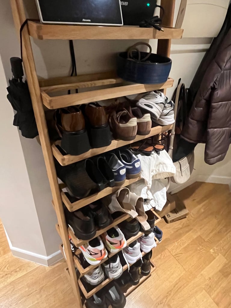 Wooden Ladder Shoe Rack / Shelf