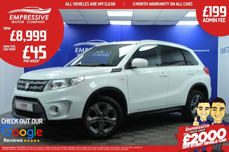 2018 18 SUZUKI VITARA 1.6 SZ-T SUV 5DR PETROL MANUAL EURO 6 (S/S) (120 PS)