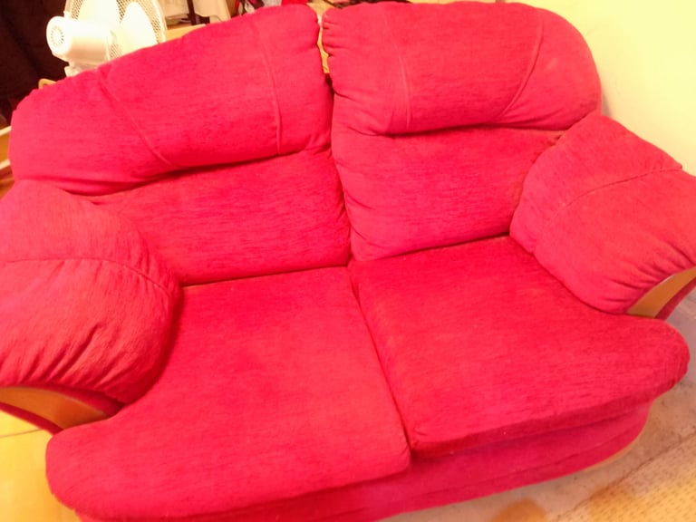 image for Red Two Seater Sofa 