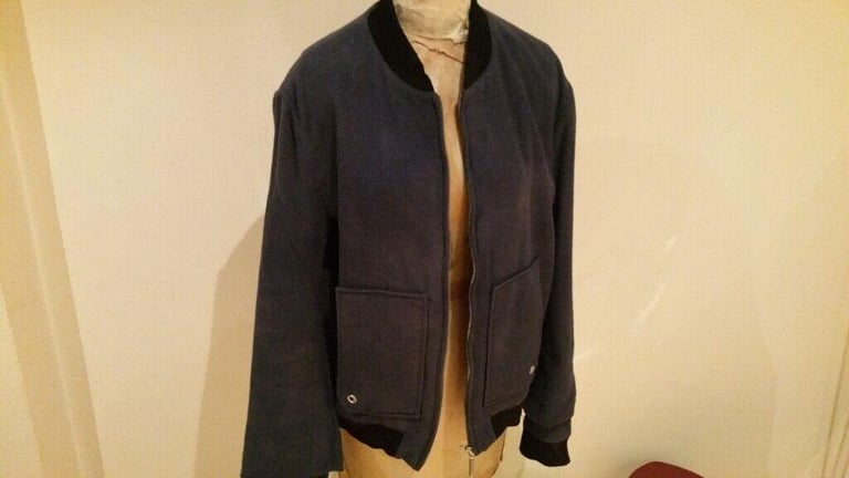  Rare Vintage 90's Designer BALENCIAGA PARIS Stylish Wool & Silk Warm Bomber Jacket. Size : 54 ( S )