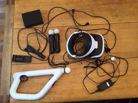 Playstation VR,VR camera,two VR controllers,VR aim controller & wires