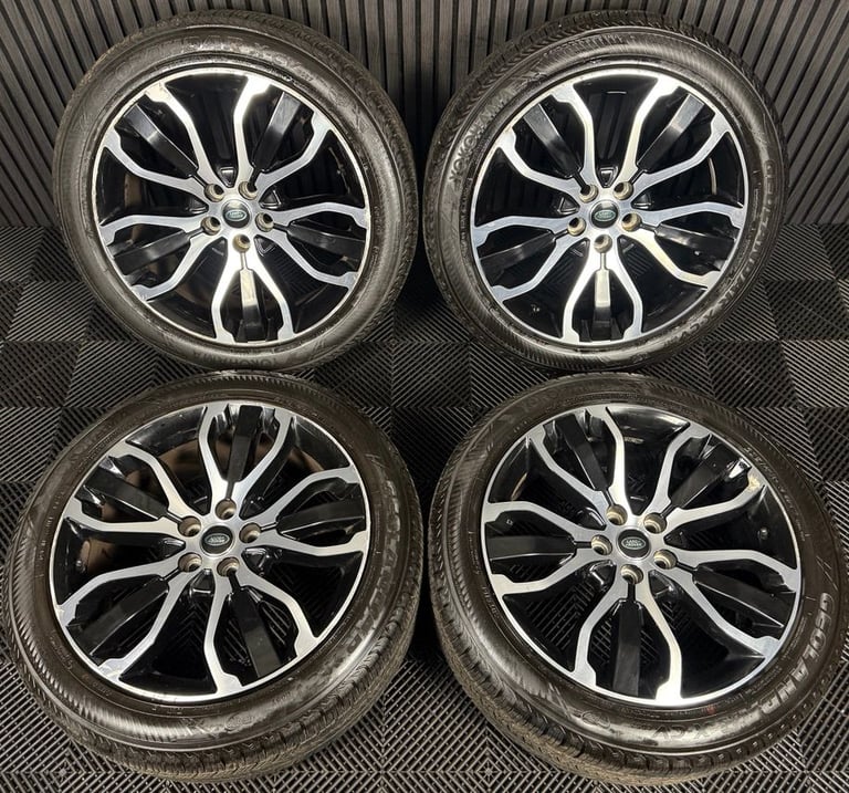 image for 21'' GENUINE RANGE ROVER SPORT LAND DISCOVERY BLACK DC WHEELS TYRES ALLOYS 