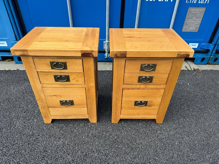 image for Rustic solid oak bedside cabinets possible Delivery 50 cm x 40 and 70 high