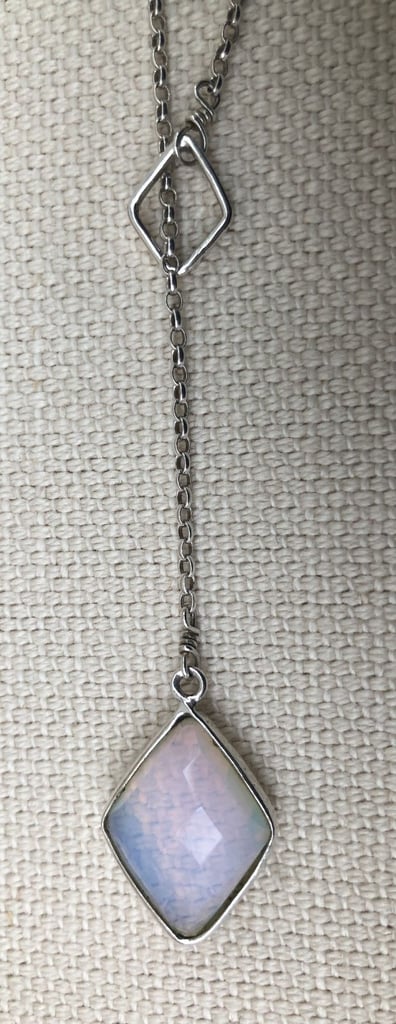 Handmade sterling silver chain with gemstone ONO
