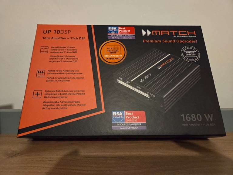 Match UP 10DSP 10 Channel Amplifier & 64 Bit 11 Channel DSP with MEC Analog In