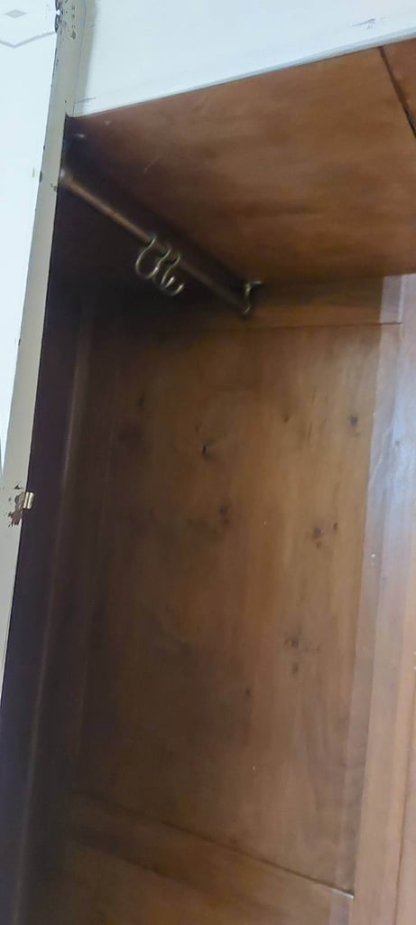 *Reduced* Vintage Art-Deco Unique Off-white and gold Wooden wardrobe