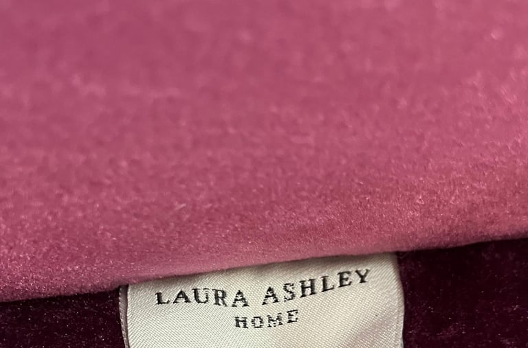 Purple velvet armchair from Laura Ashley. 