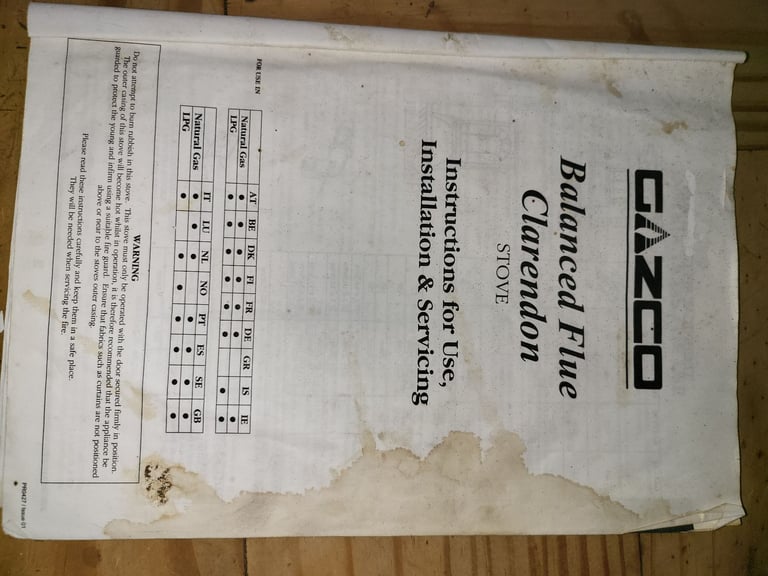 Gazco LPG woodburner Clarendon VGC 