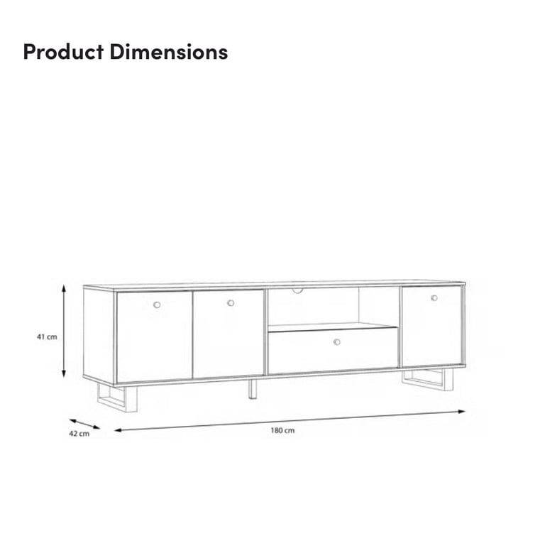 Idlewild Wood & Metal TV Stand 180cm