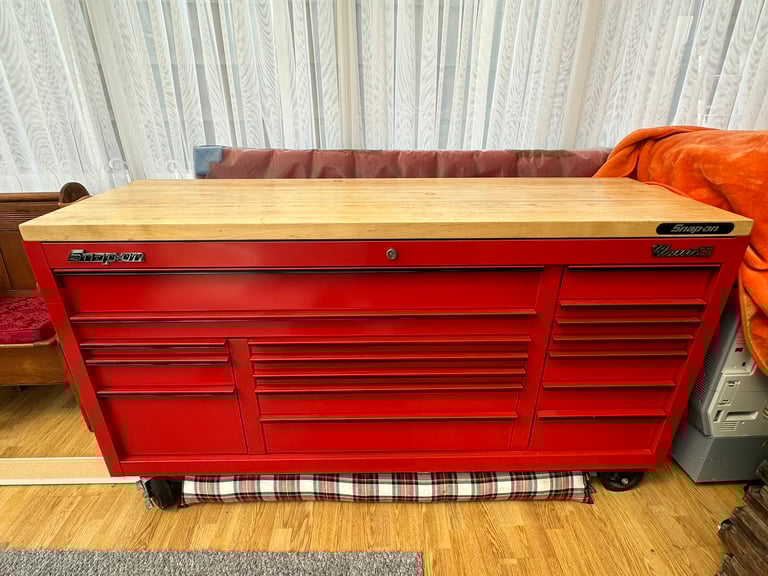 Snap On Classic 96 Tool Box with Wood Block Top