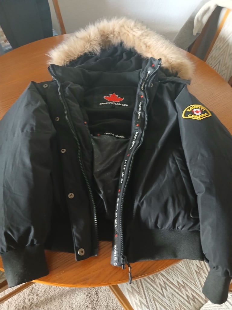 image for Zavetti Canada Womens Hooded Bomber Jacket.