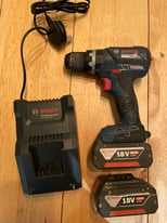 Bosch 18v-60 combi drill, batteries and charger