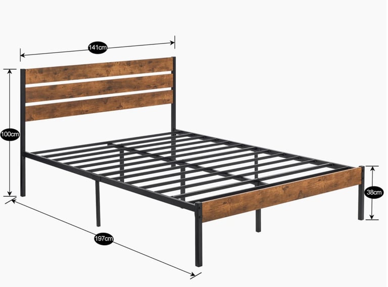 URGENT SELL Wooden/metal bed frame by Williston Forge