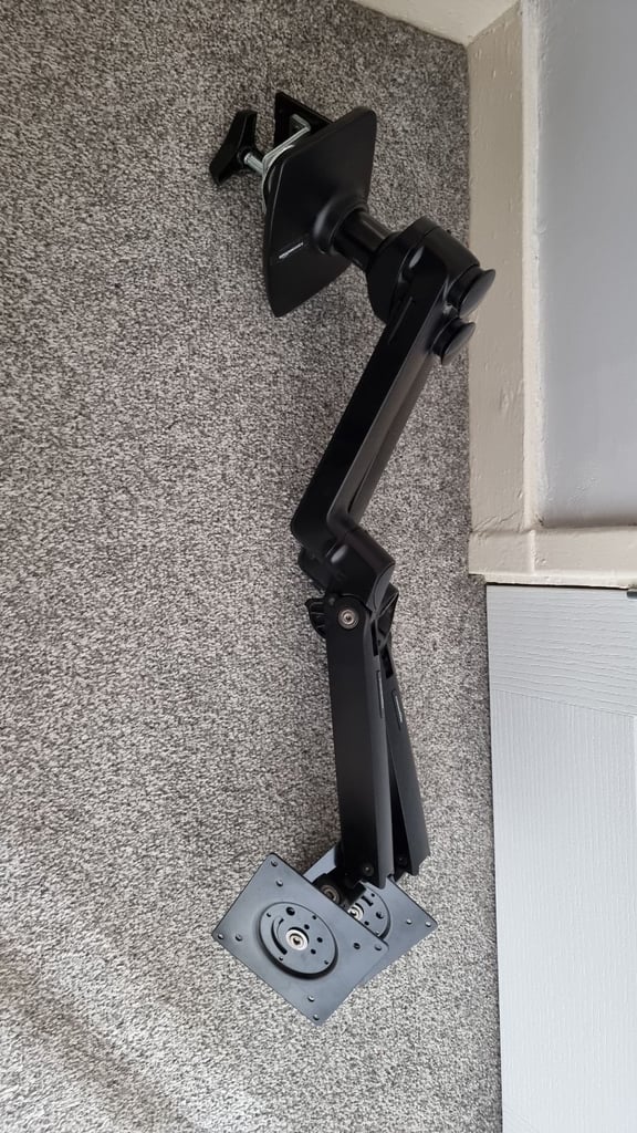 Dual arm monitor mount
