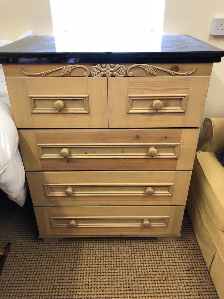 image for Chest of Drawers with Black Granite Top