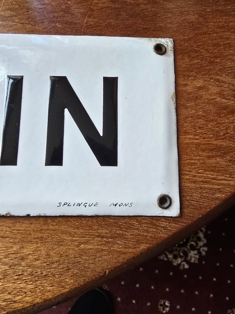 Antique French Enamel Sign 