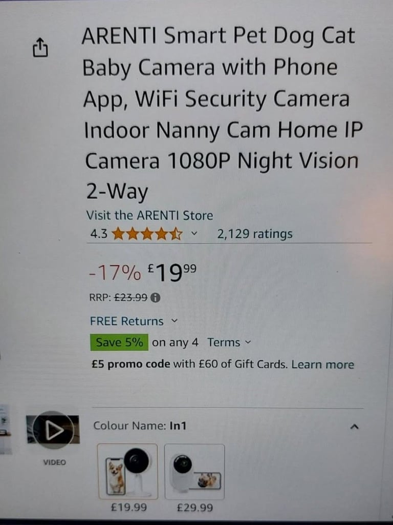 Arenti smart indoor smart camera