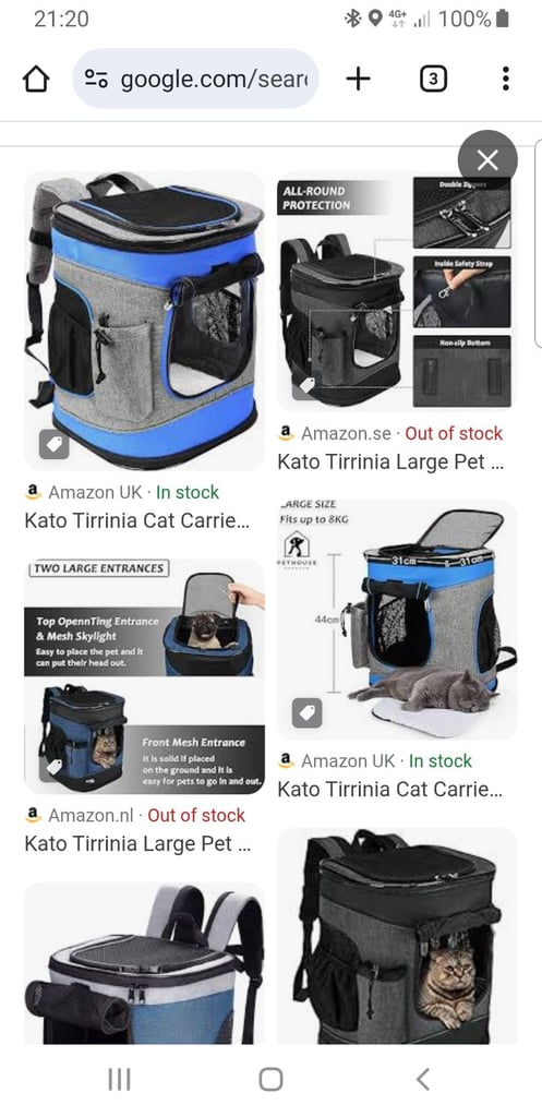 Small animal bagpack. Navy.