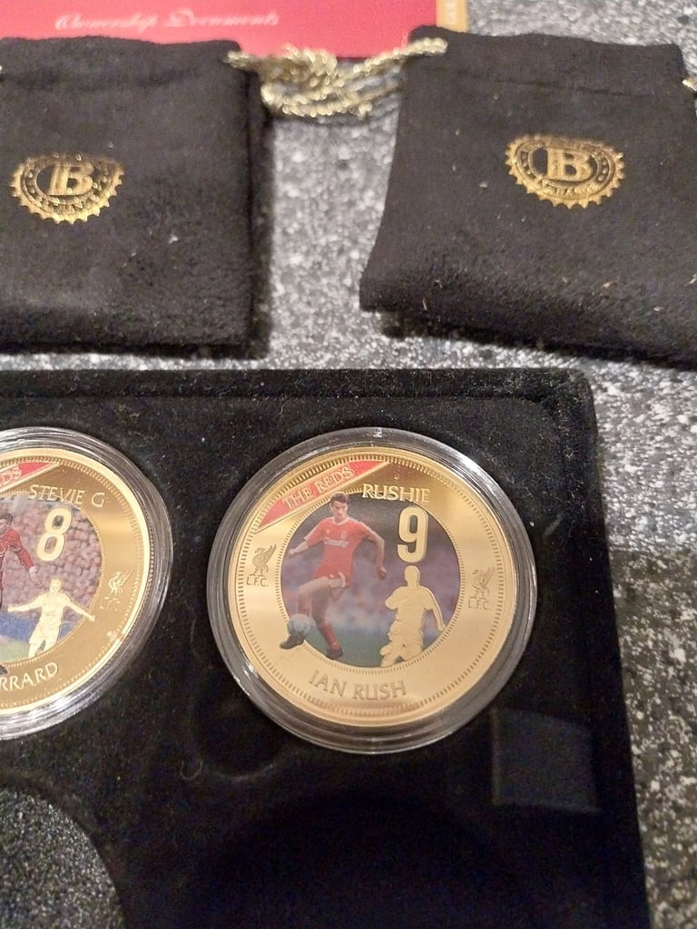 Liverpool FC 24ct Gold Layered Commemorative Medals