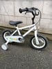 Kids white bike 12.5 inch wheels with stabilisers 