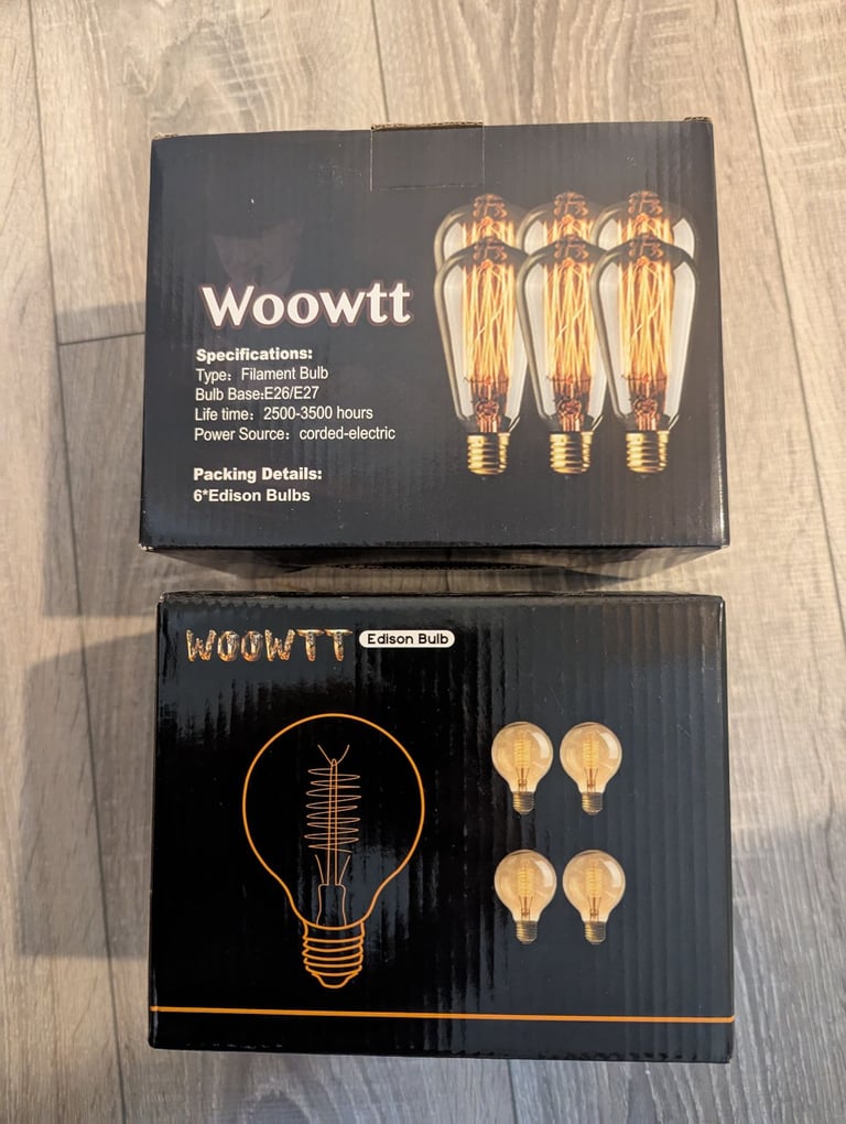 image for 10x Industrial Style Filament Bulbs E26/27 Dimmable