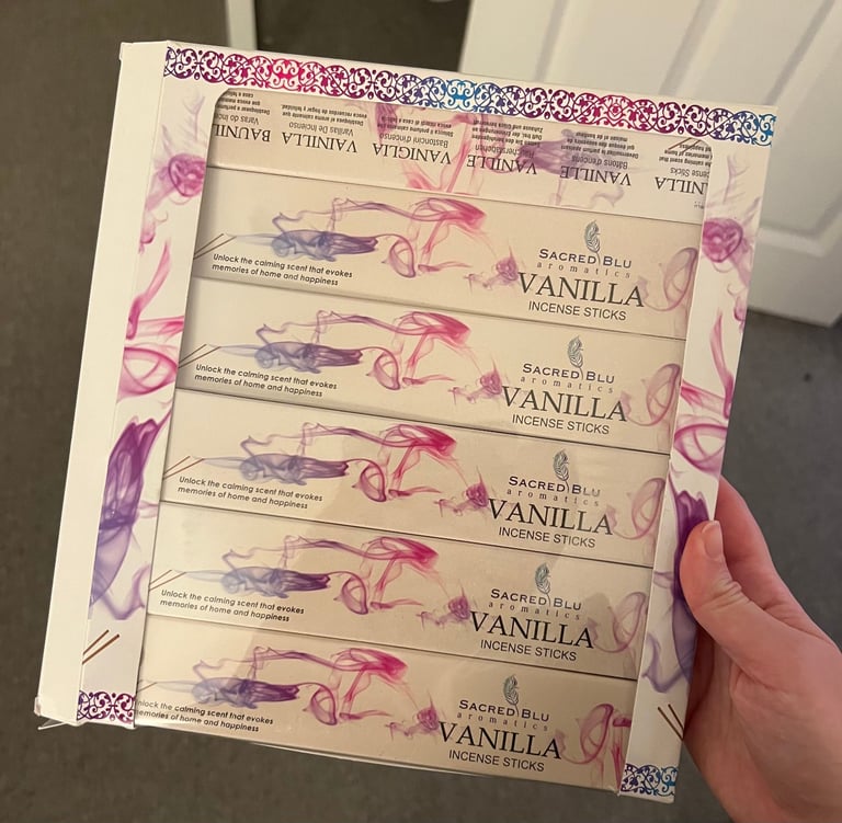 image for Vanilla Incense Sticks – 6 Packs 🌿