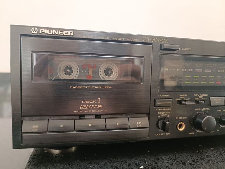 Vintage Pioneer CT-W630R Double Cassette Deck