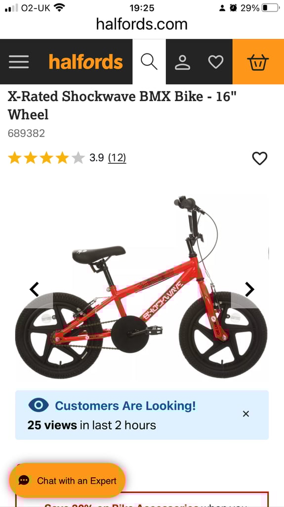 Shockwave BMX 16 inch bike 