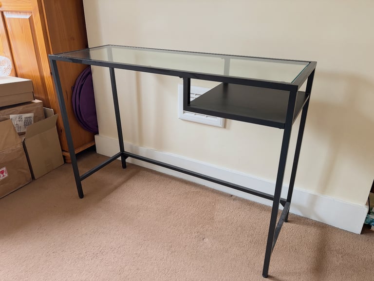 Metal & Glass narrow desk