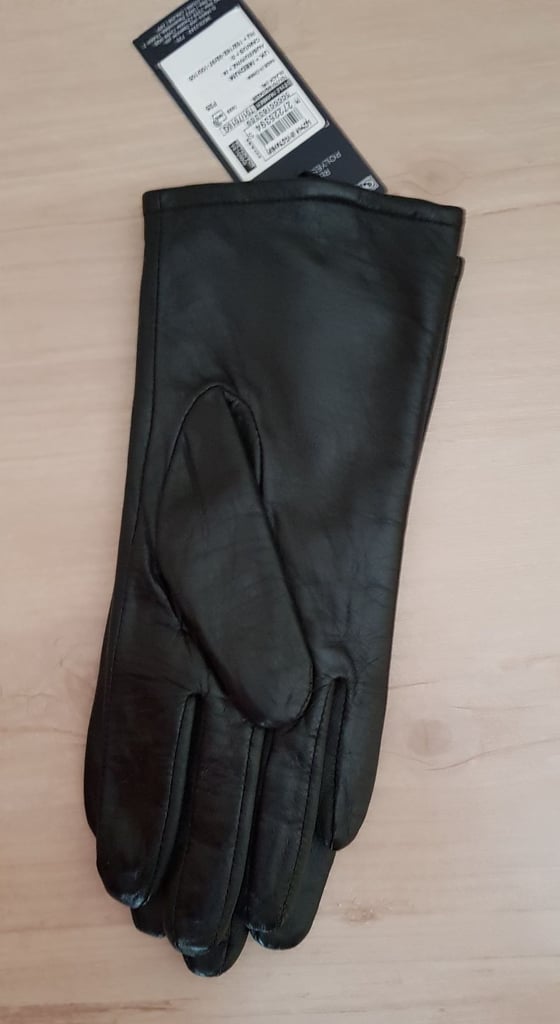 New Ladies M&S Black Leather Gloves 
