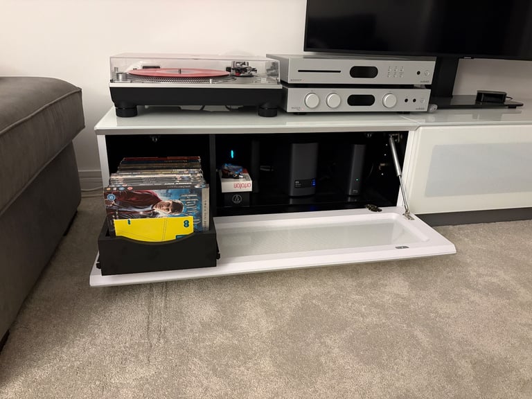 Gloss white TV unit