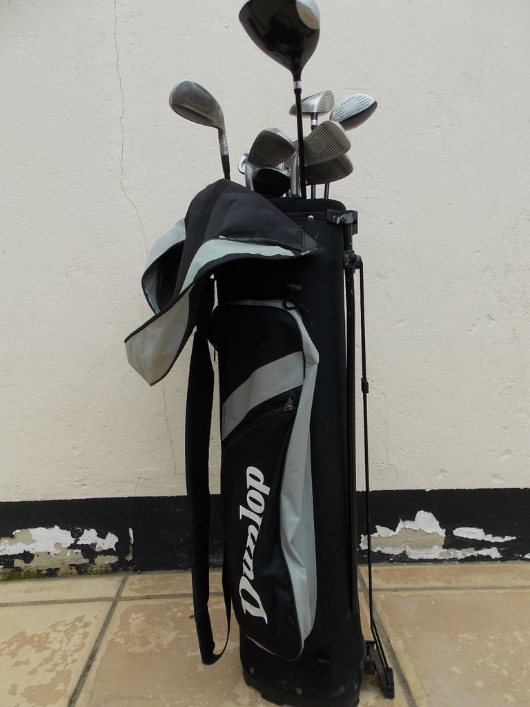 Mens Right Handed Dunlop 65i Golf Club Set + Bag, Balls and Tees