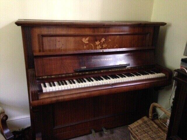 FREE Antique Piano ROSENCRANTZ Rosewood Veneer (Ground Floor, Collection only)