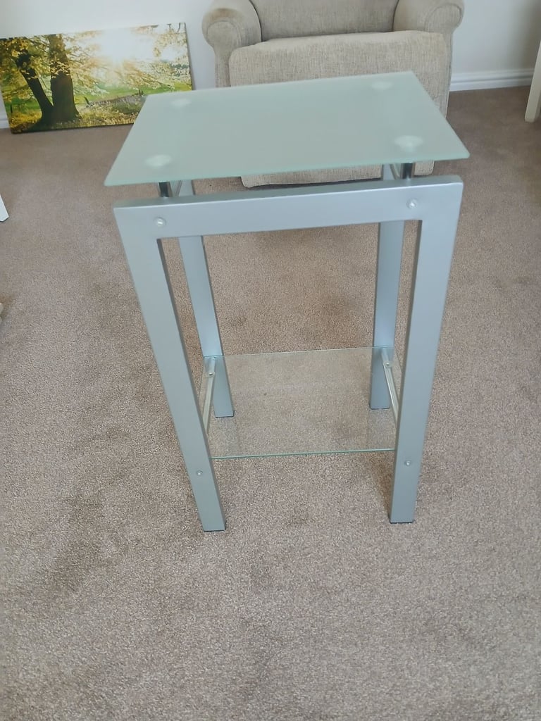 image for Glass topped side / lamp table