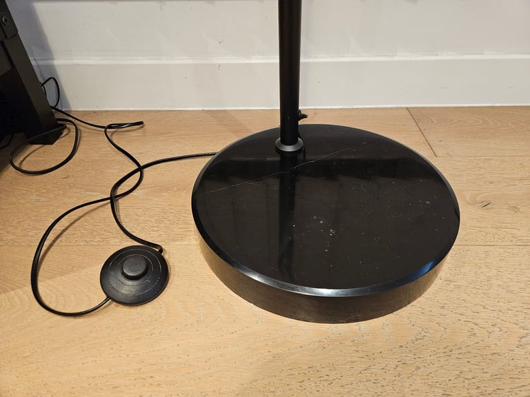 Bonita Arquer 66.93" Arc Floor Lamp, RRP 85, Faux Black Marble Base and Black Bell Shade