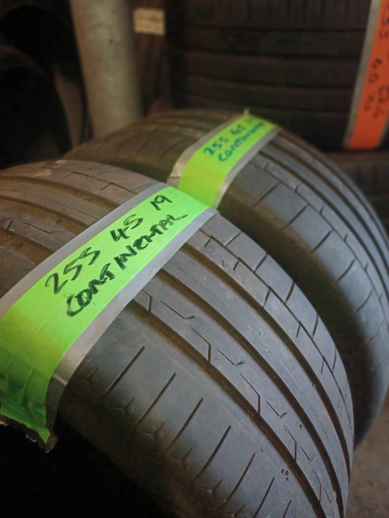  255 45 19 Continetial Matching pair Only £100 fitted and balanced open 7 days