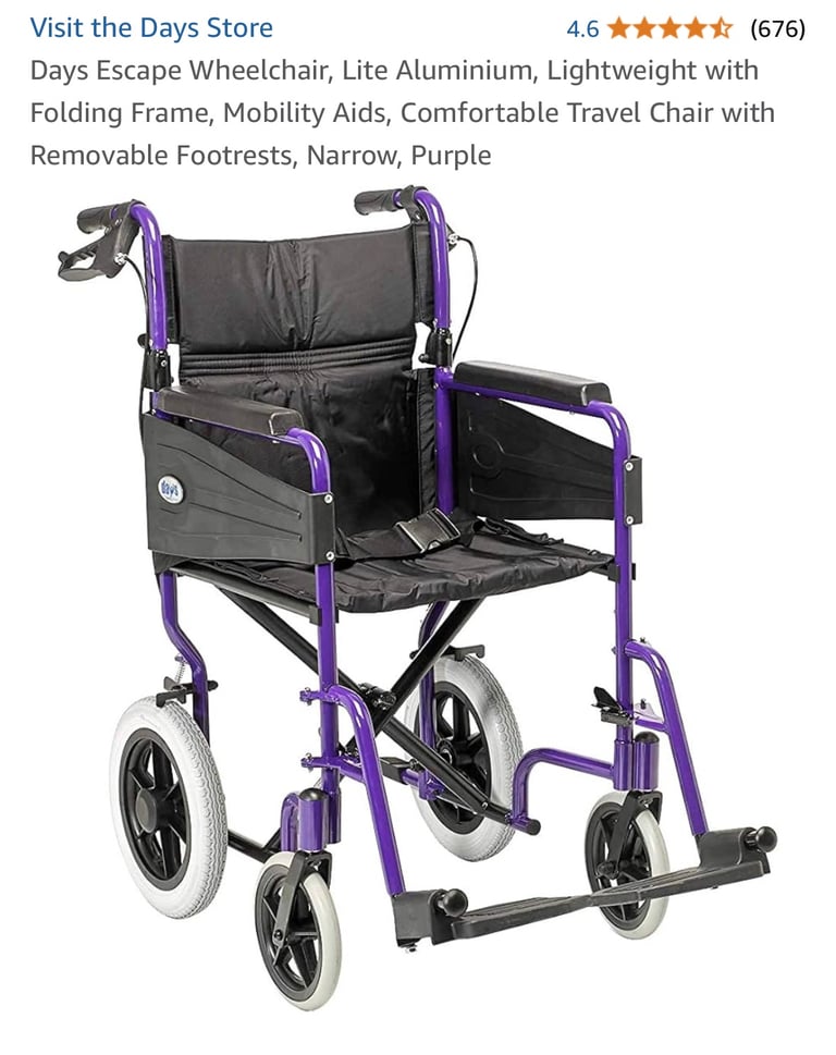 Brand New Narrow Folding Wheelchair 
